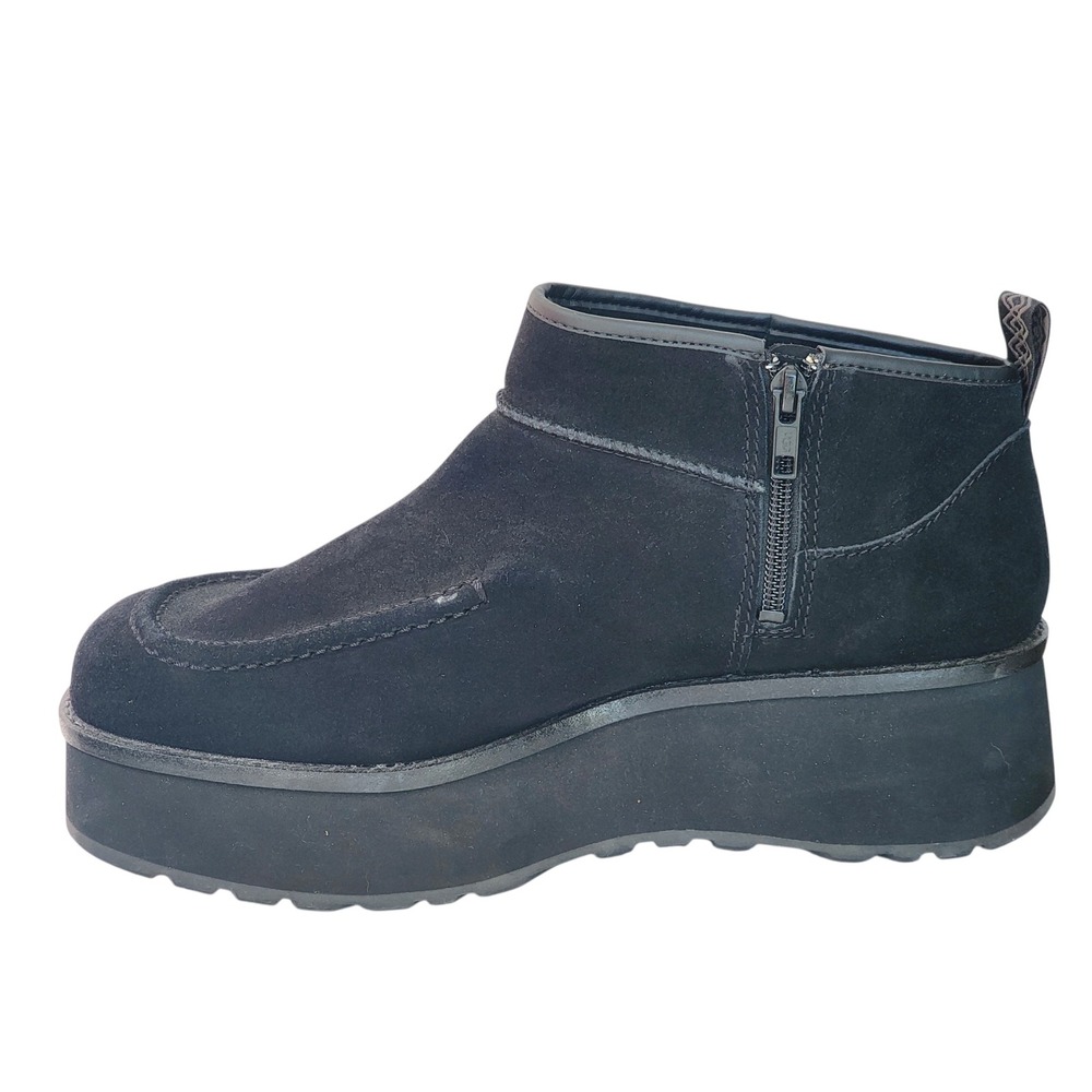 UGG Cityfunc Ultra Mini Ankle Boots Black Suede Platform Booties 1158193 Size 11 - Picture 5 of 8